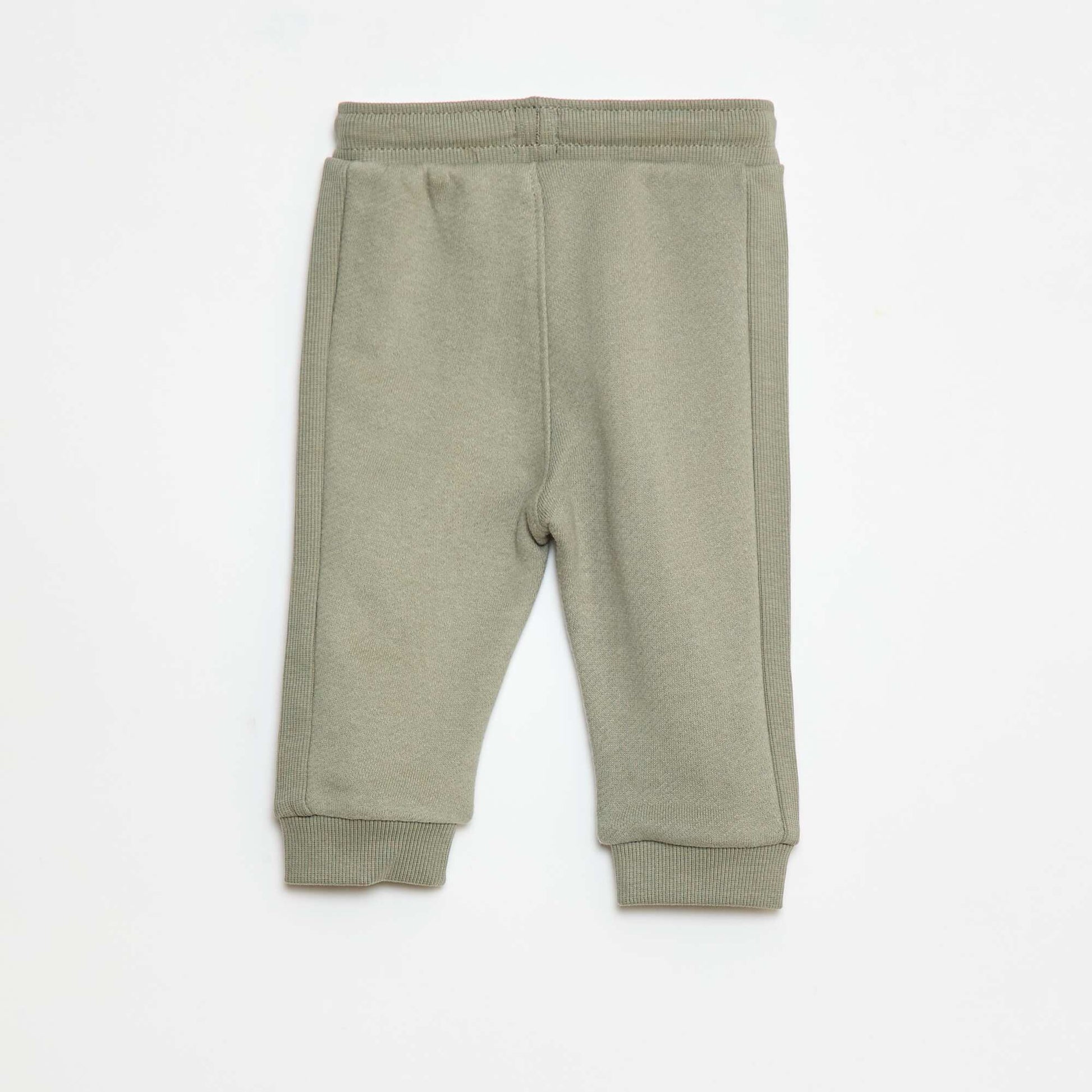 Pantalon jogging chiné en french terry VERT
