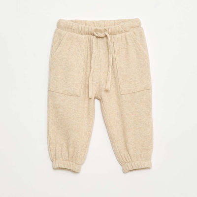 Pantalon en maille doudou BEIGE