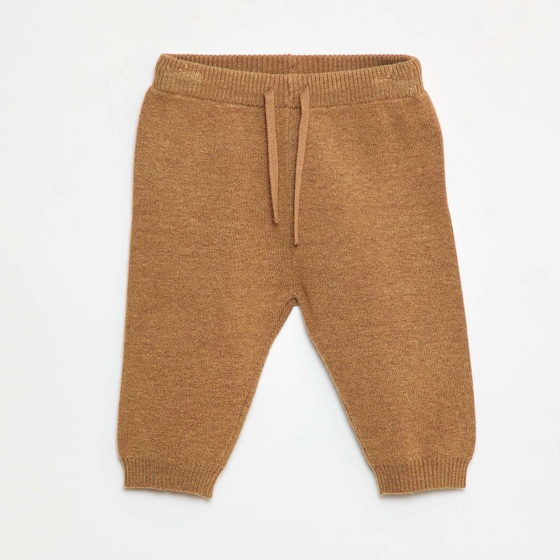 Pantalon uni en maille + chaussettes - 2 pièces BEIGE