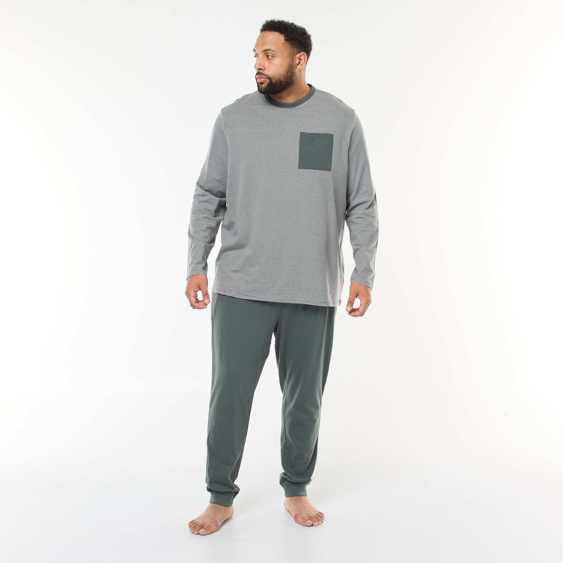 Ensemble pyjama long en jersey t-shirt + pantalon - 2 pièces VERT
