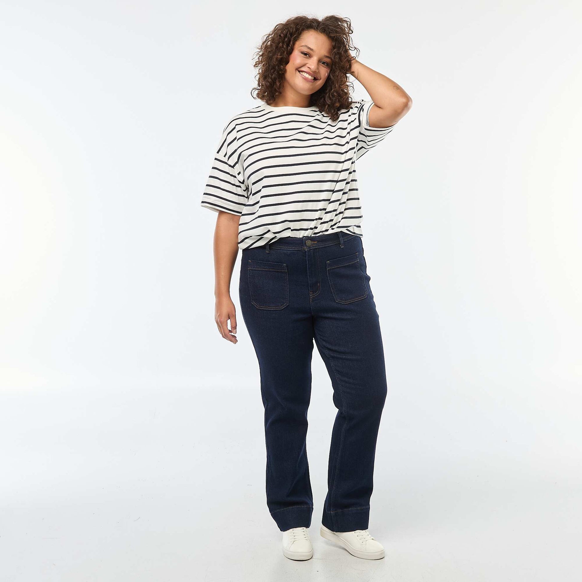 Pantalon flare BLEU