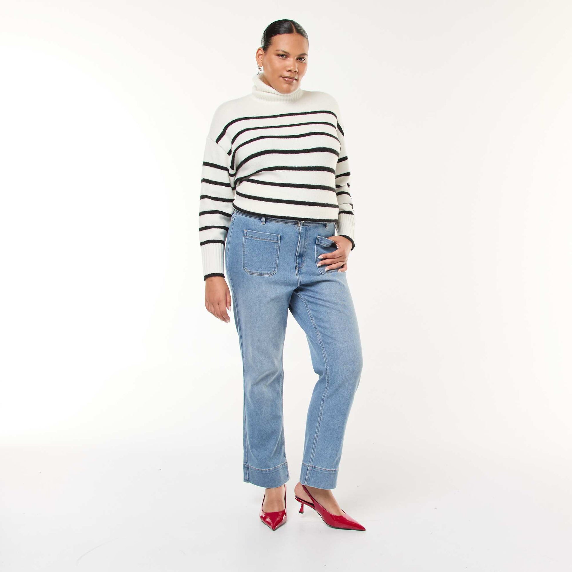 Pantalon flare BLEU