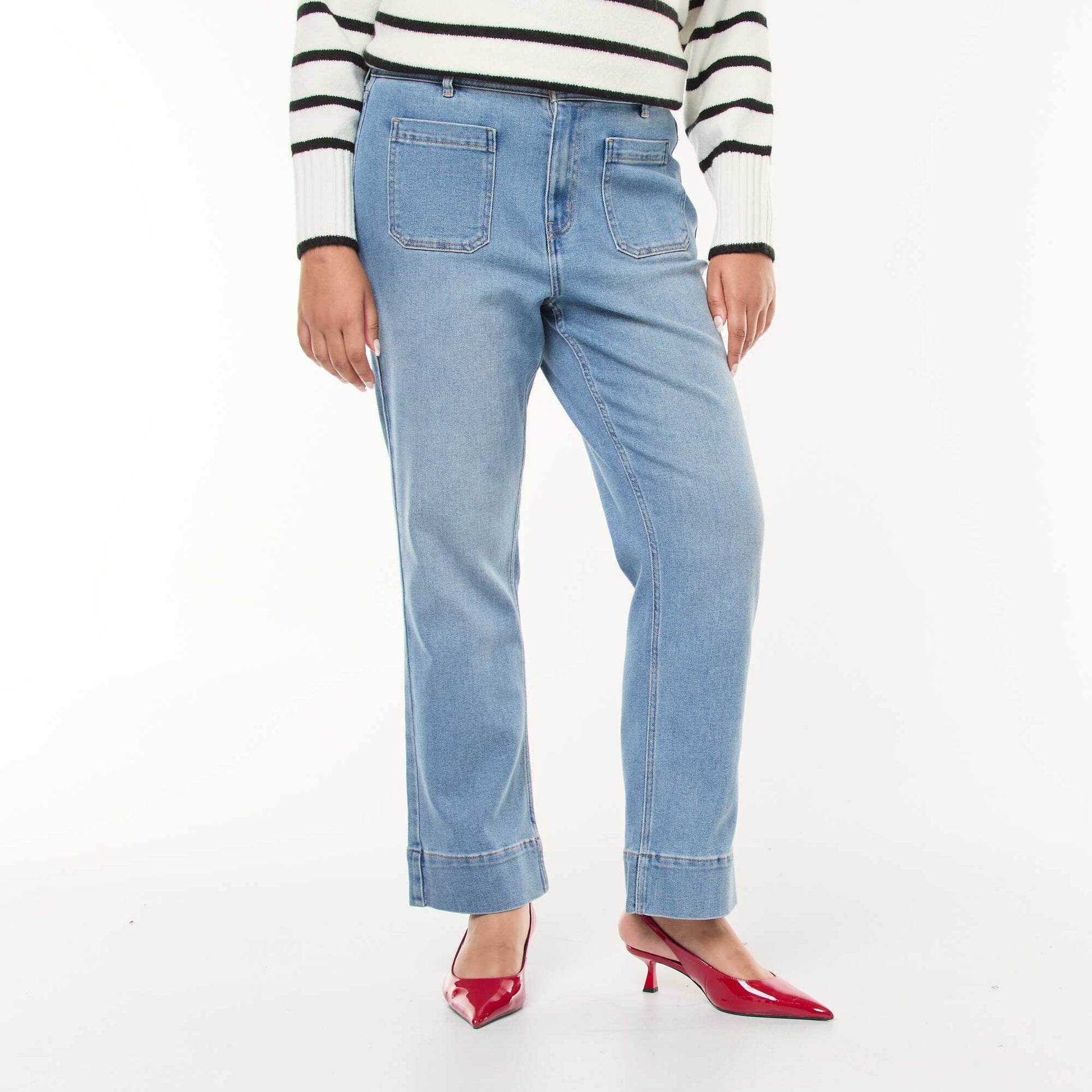 Pantalon flare BLEU