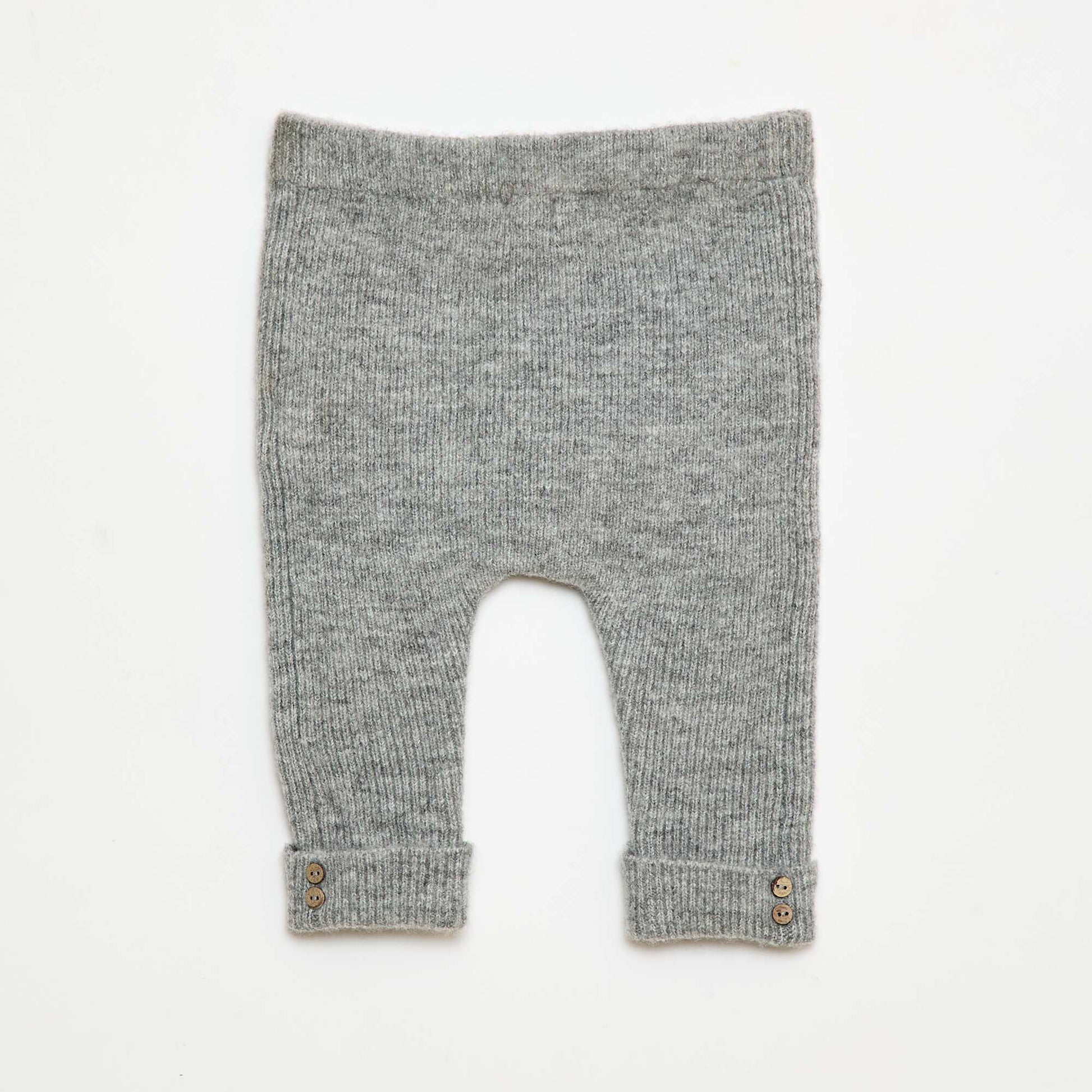 Legging côtelé avec boutons GRIS