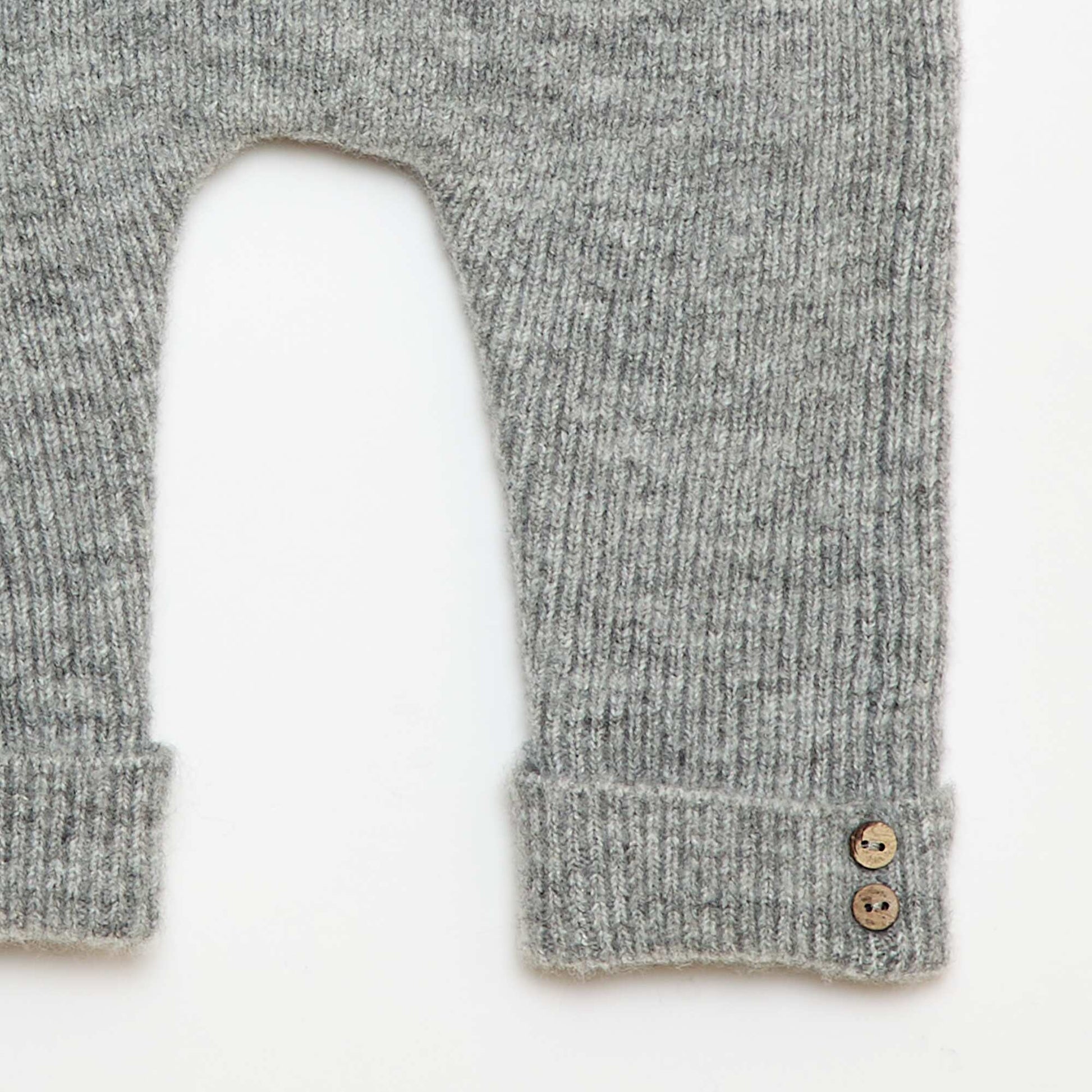 Legging côtelé avec boutons GRIS