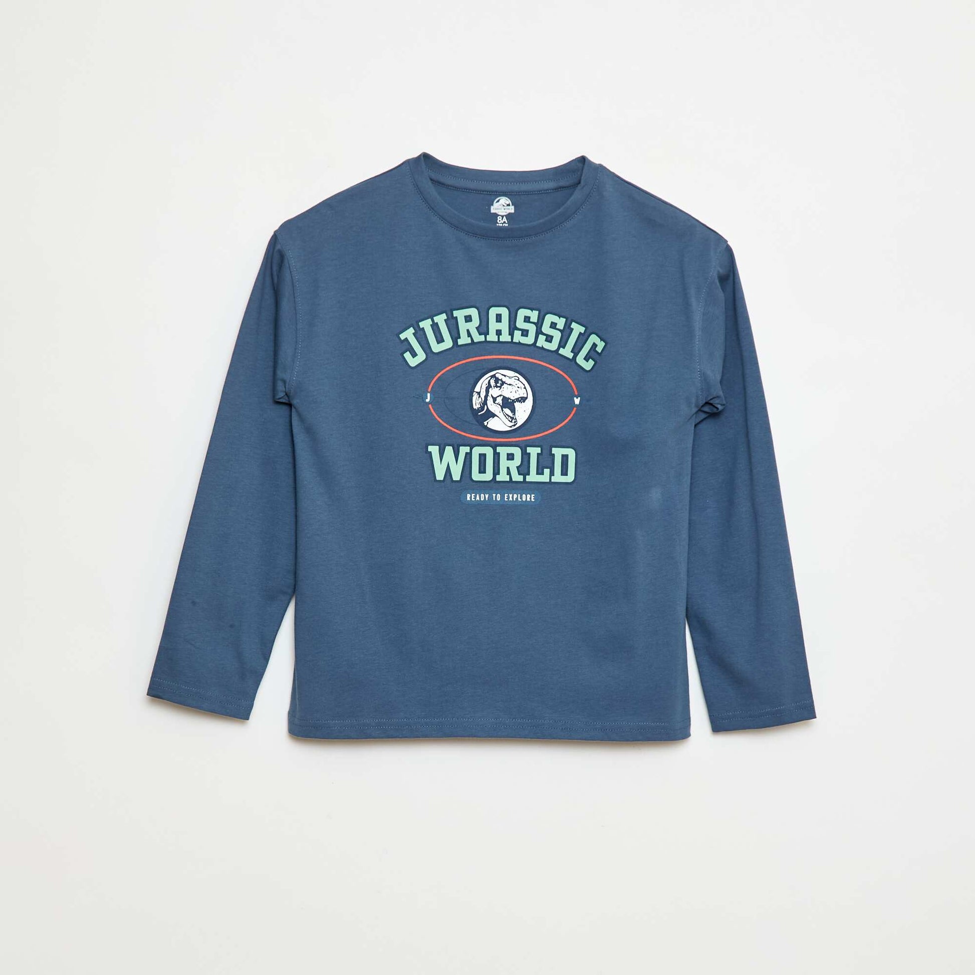 Tee-shirt manches longues 'Jurassic World' BLEU