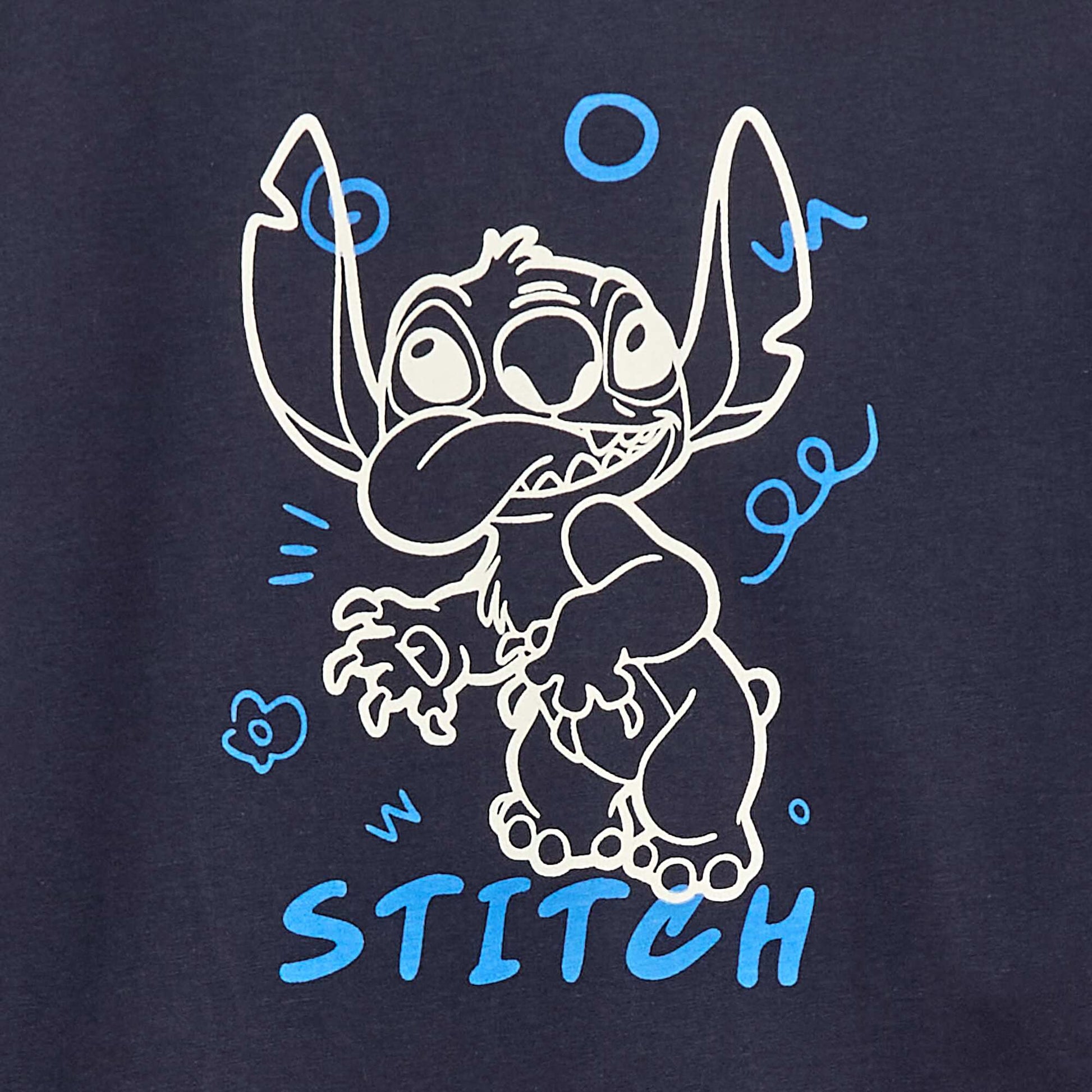 Tee-shirt à capuche 'Stitch' BLEU