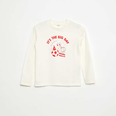 Tee-shirt imprimé anniversaire BLANC