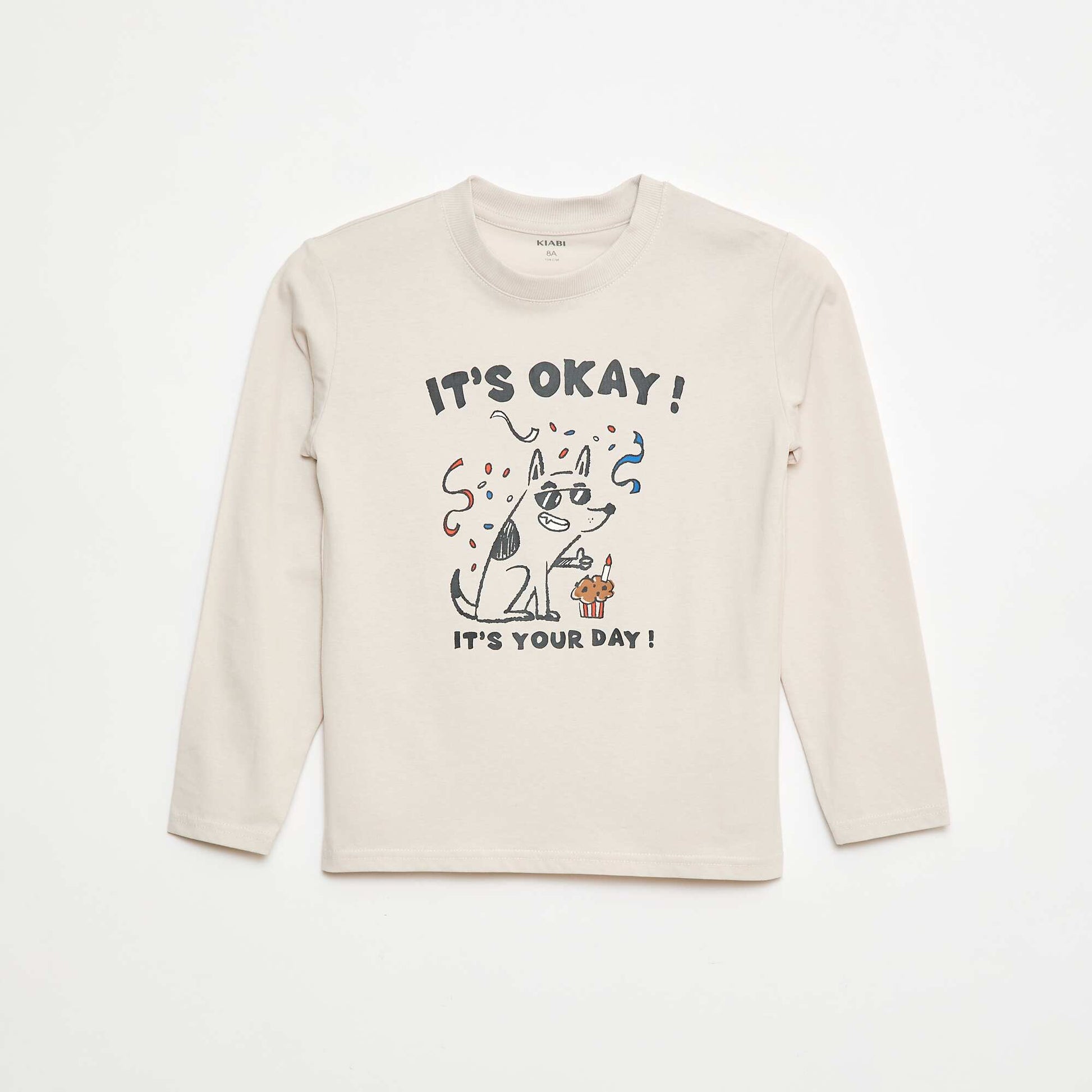 Tee-shirt imprimé anniversaire BLANC
