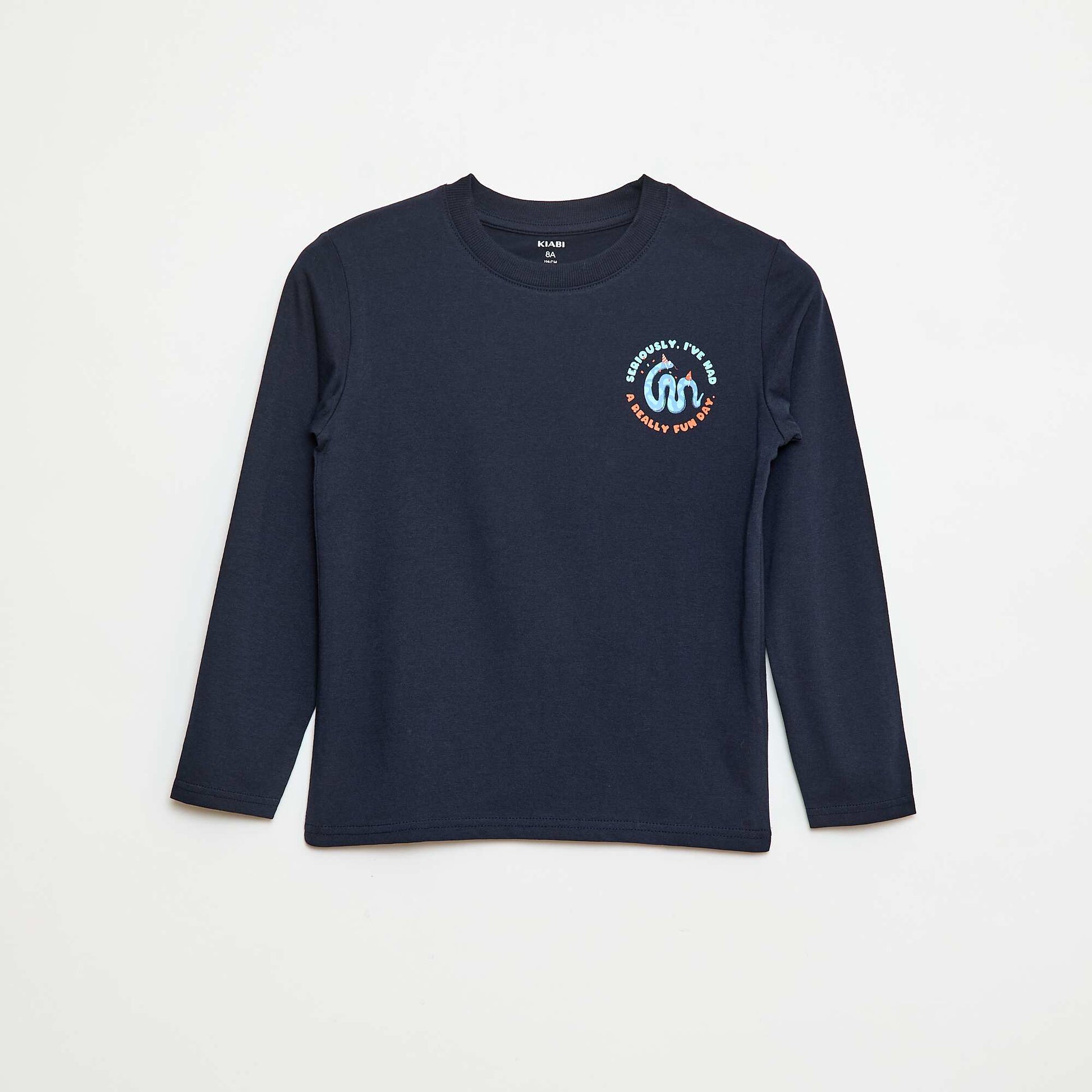 Tee-shirt imprimé anniversaire BLEU