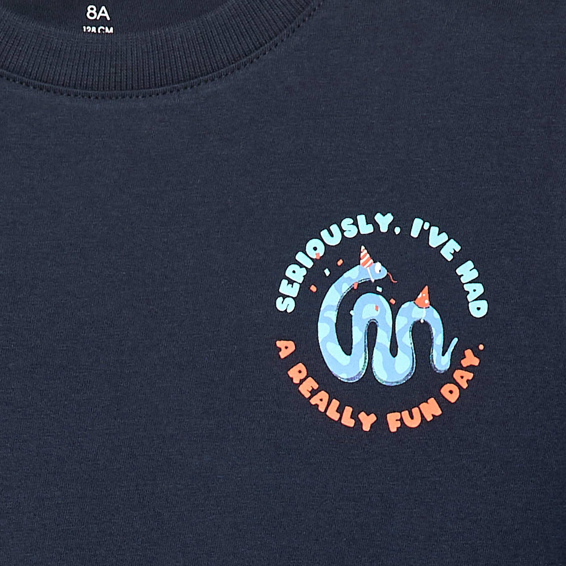Tee-shirt imprimé anniversaire BLEU