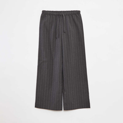 Pantalon large avec ceinture élastiquée et 2 poches GRIS