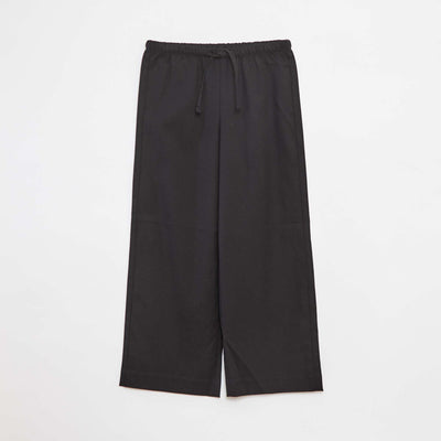 Pantalon large avec ceinture élastiquée et 2 poches NOIR