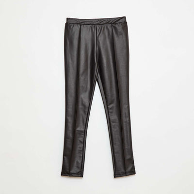 Legging long en simili NOIR