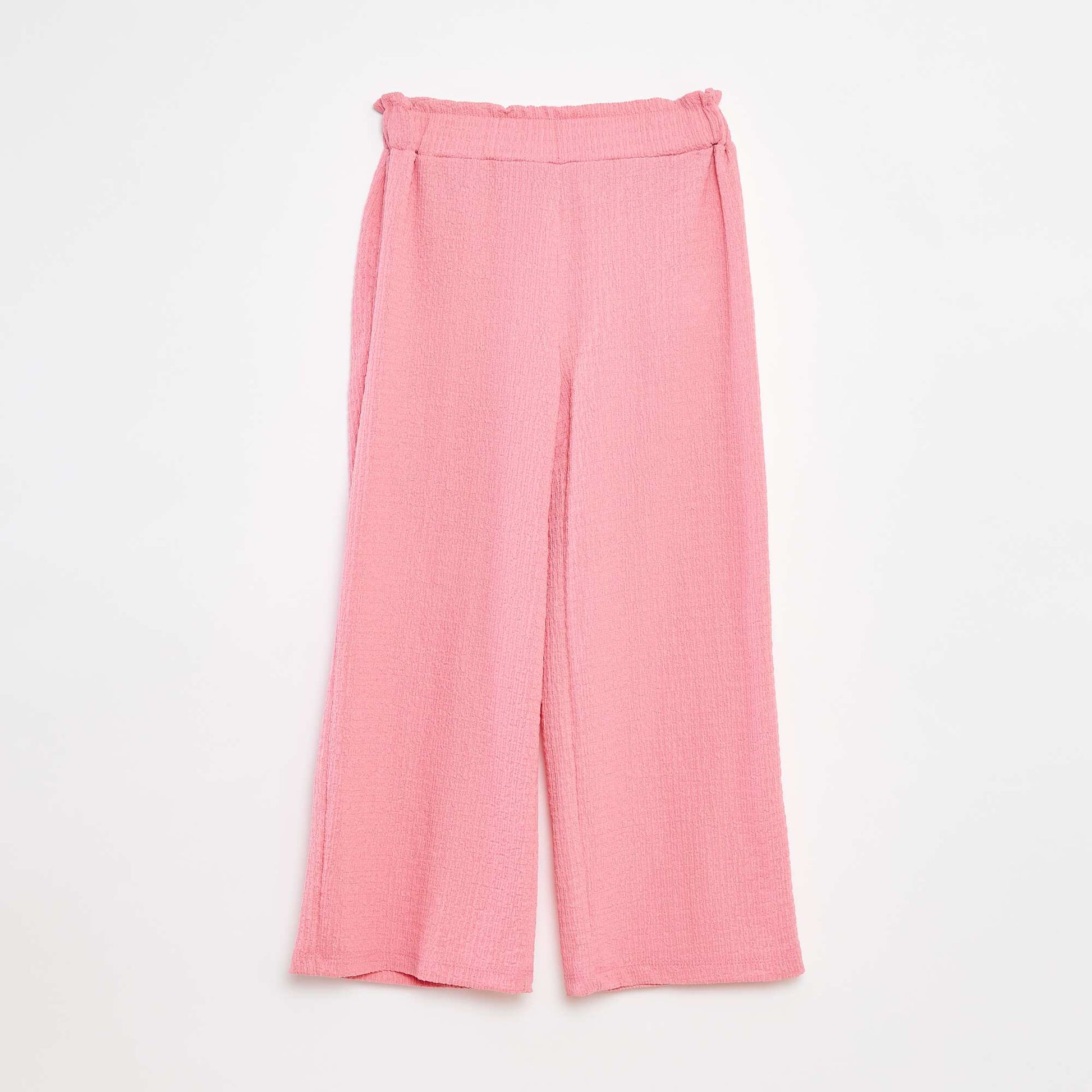 Pantalon en maille gaufrée avec motifs ROSE