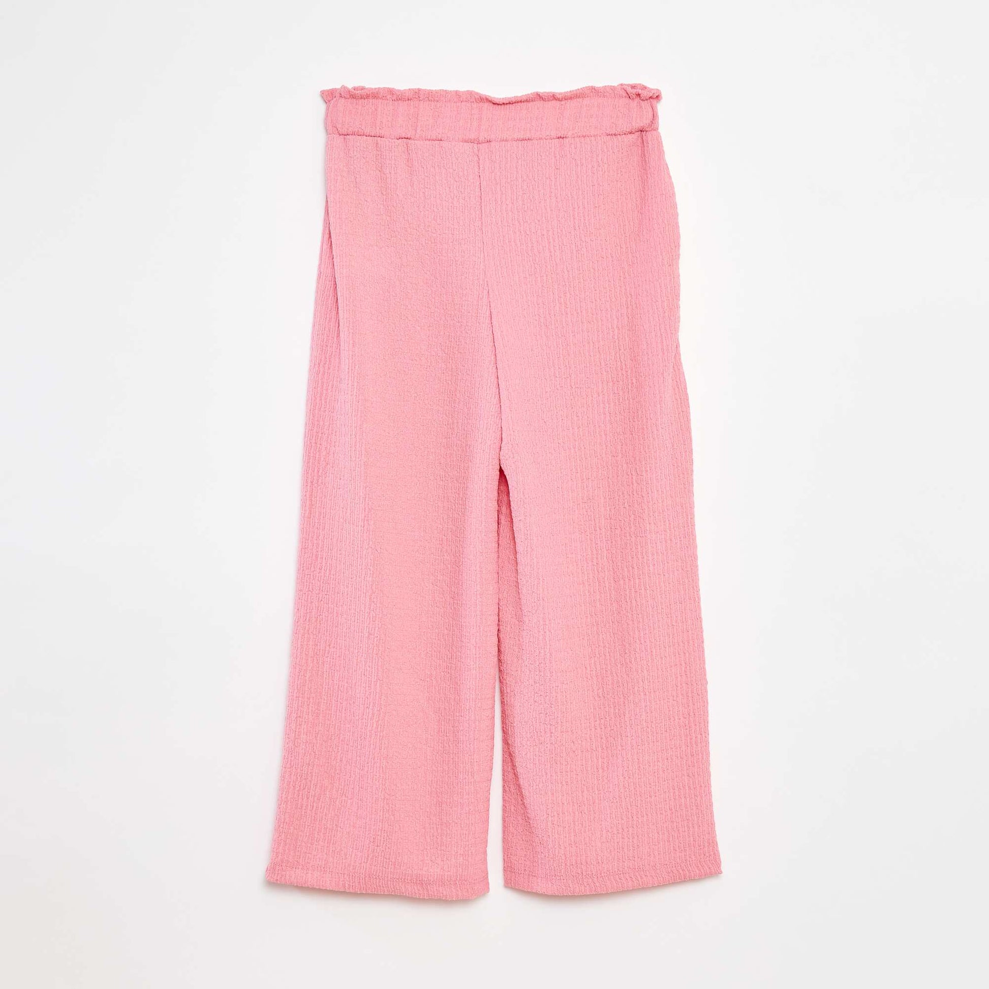 Pantalon en maille gaufrée avec motifs ROSE