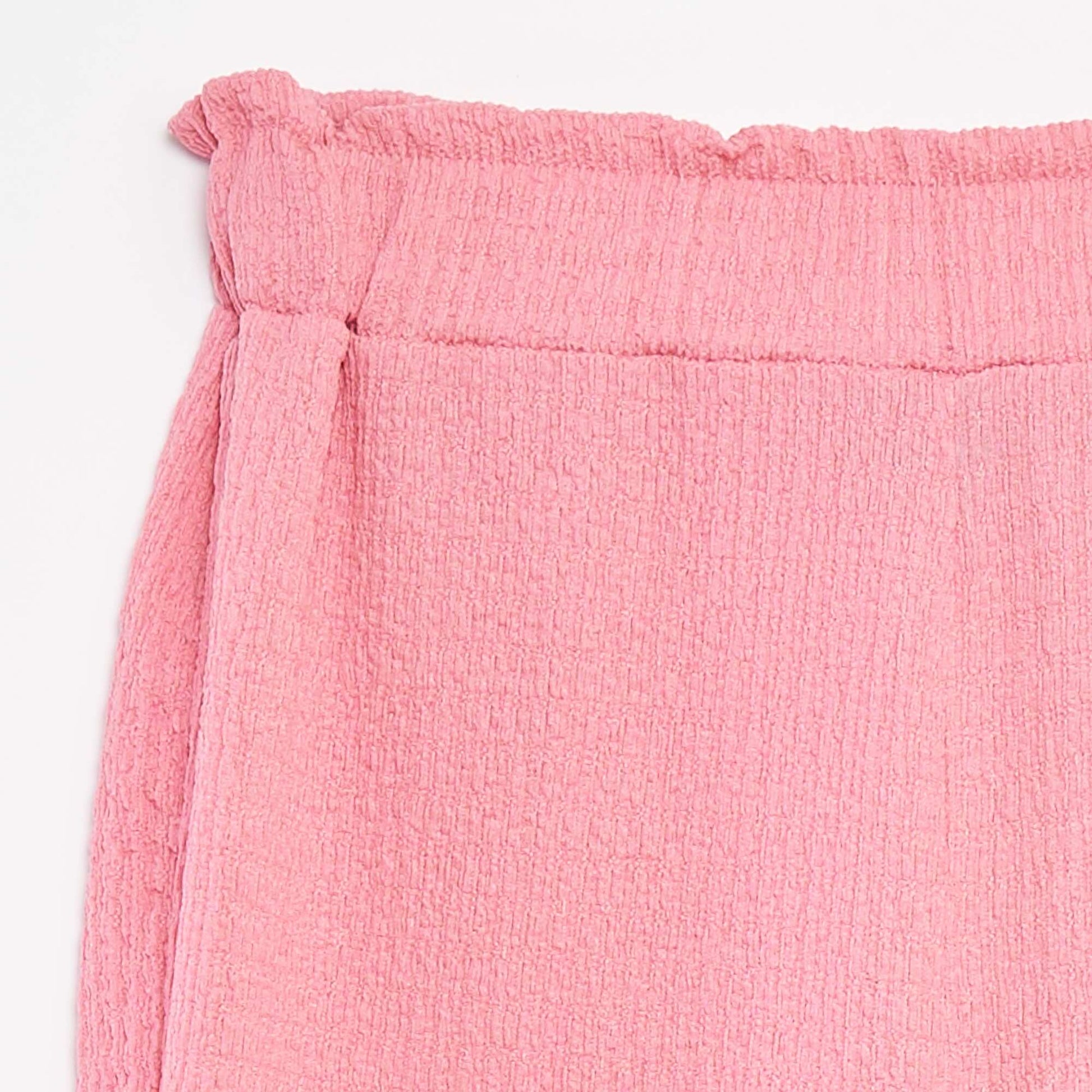 Pantalon en maille gaufrée avec motifs ROSE