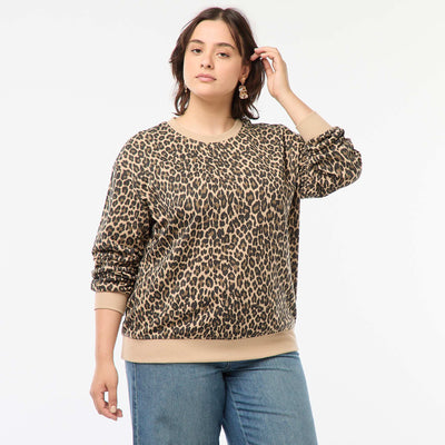 Sweat molleton imprimé BEIGE