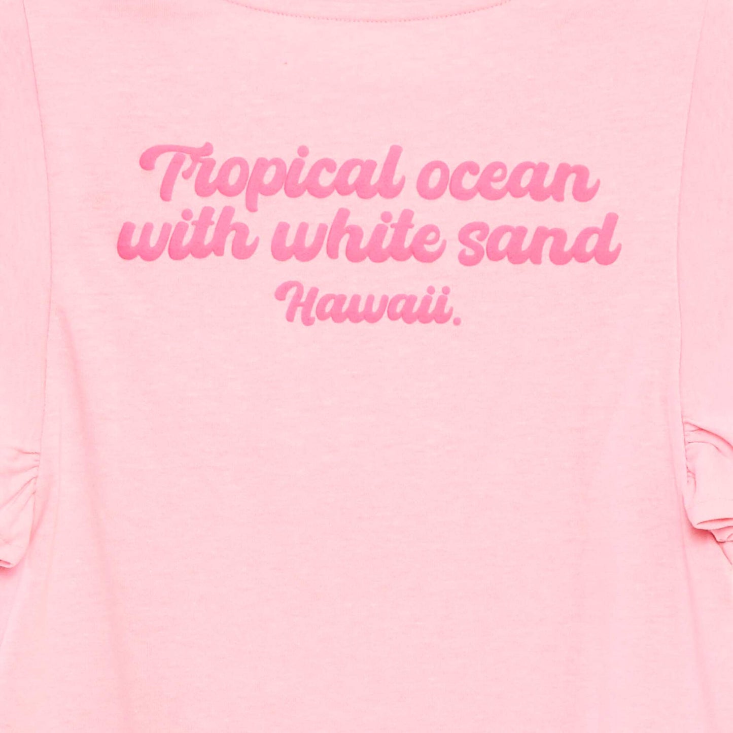 T-shirt en jersey avec un imprimé recto/verso et des manches volantées ROSE