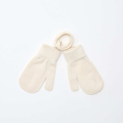 Paire de moufles unie BLANC