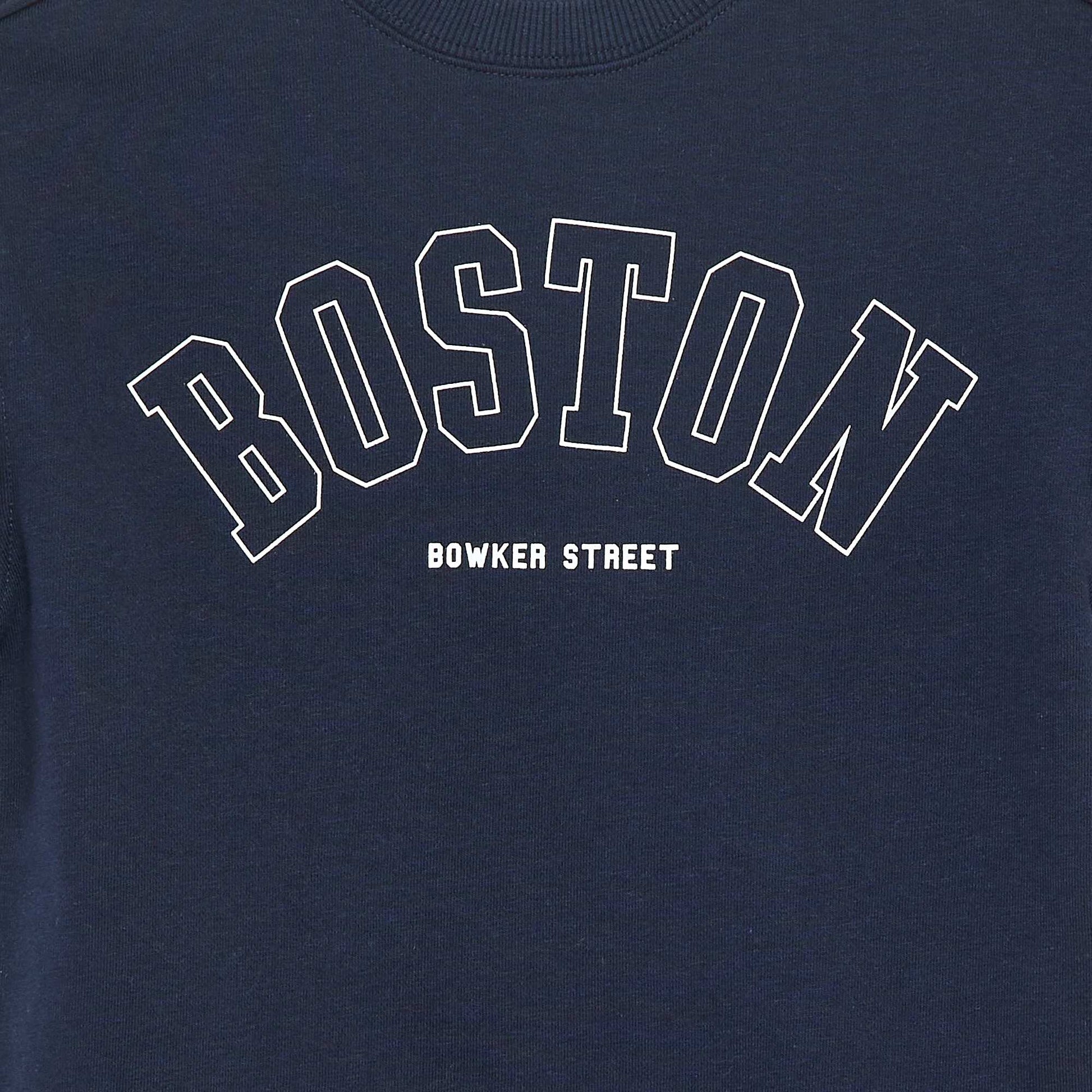 T-shirt style universitaire manches courtes BLEU