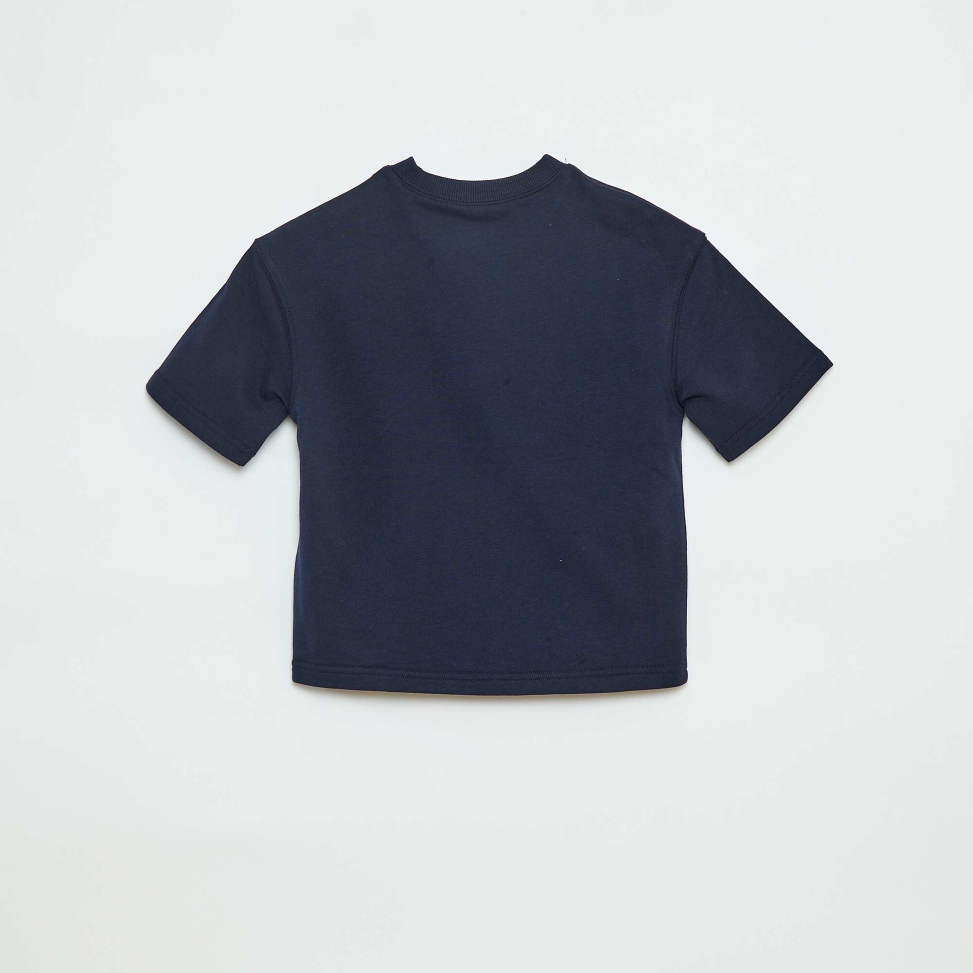 T-shirt style universitaire manches courtes BLEU