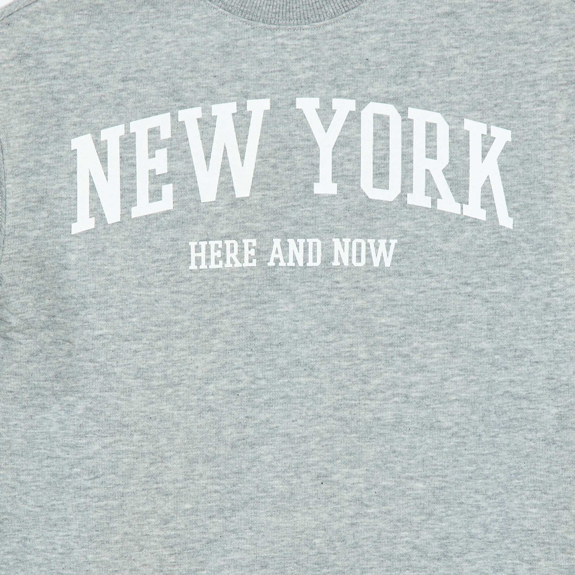 T-shirt style universitaire manches courtes GRIS