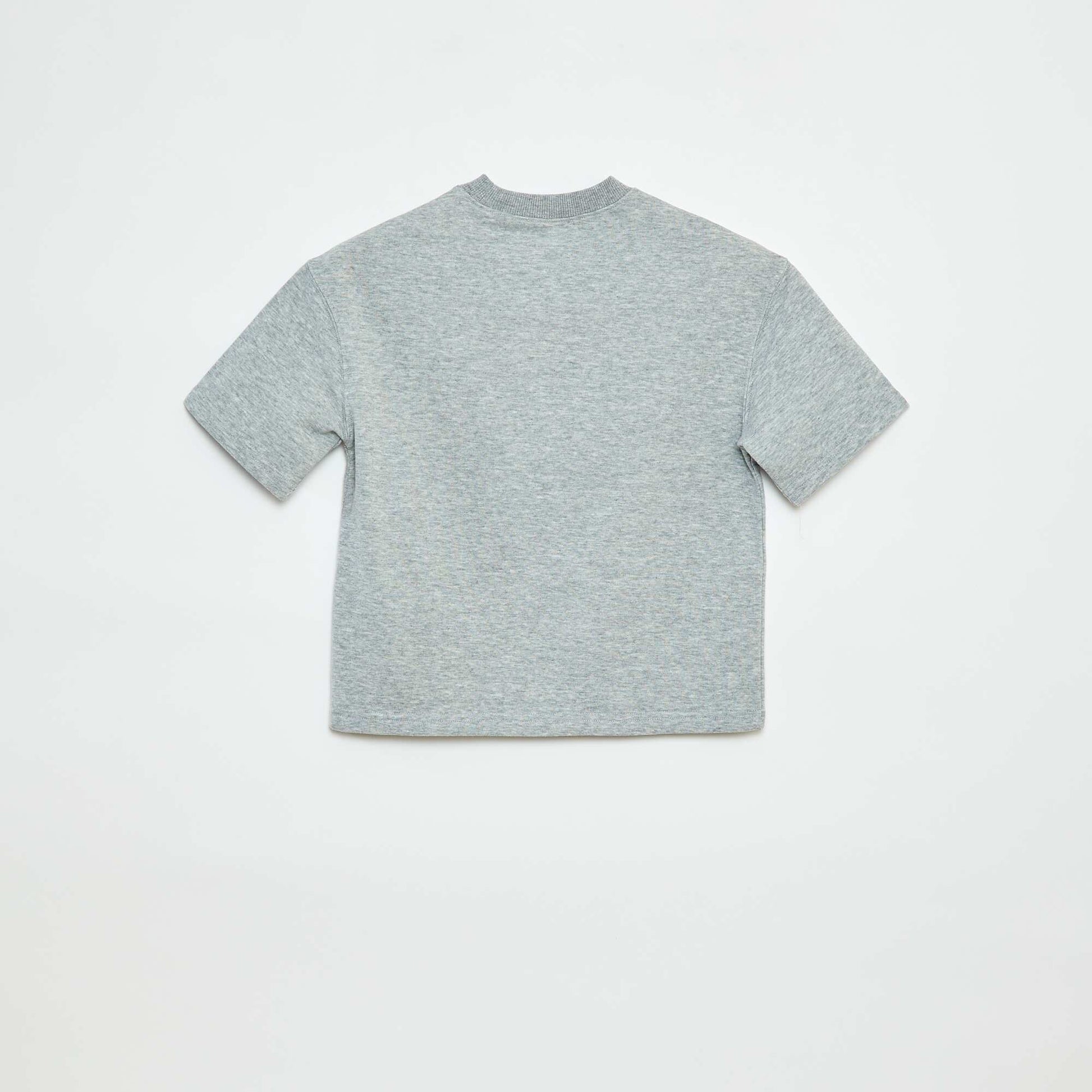 T-shirt style universitaire manches courtes GRIS