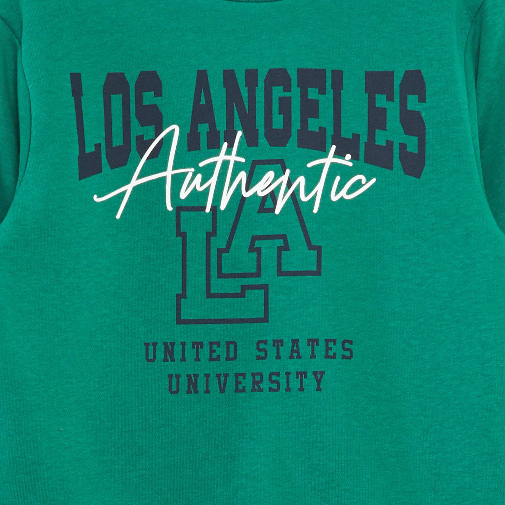 Ensemble sweat + pantalon esprit campus - 2 pièces VERT