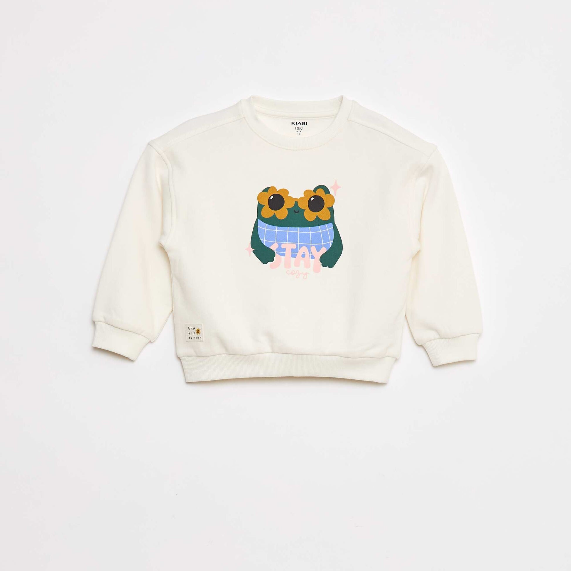 Sweat à col rond - Grafik Edition BLANC
