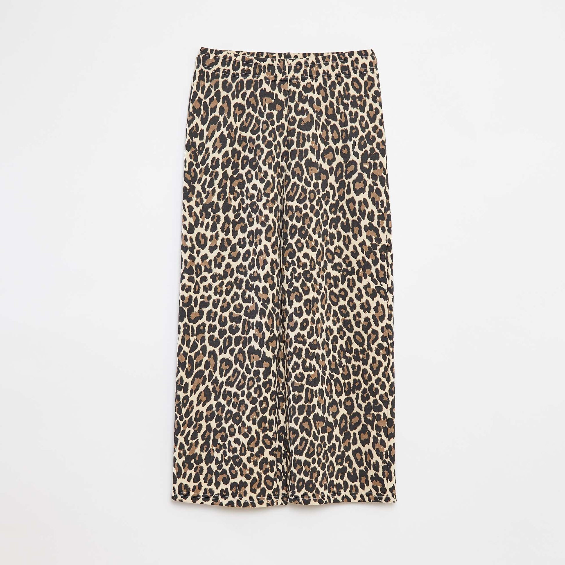 Jogging wide leg avec taille élastiquée BEIGE