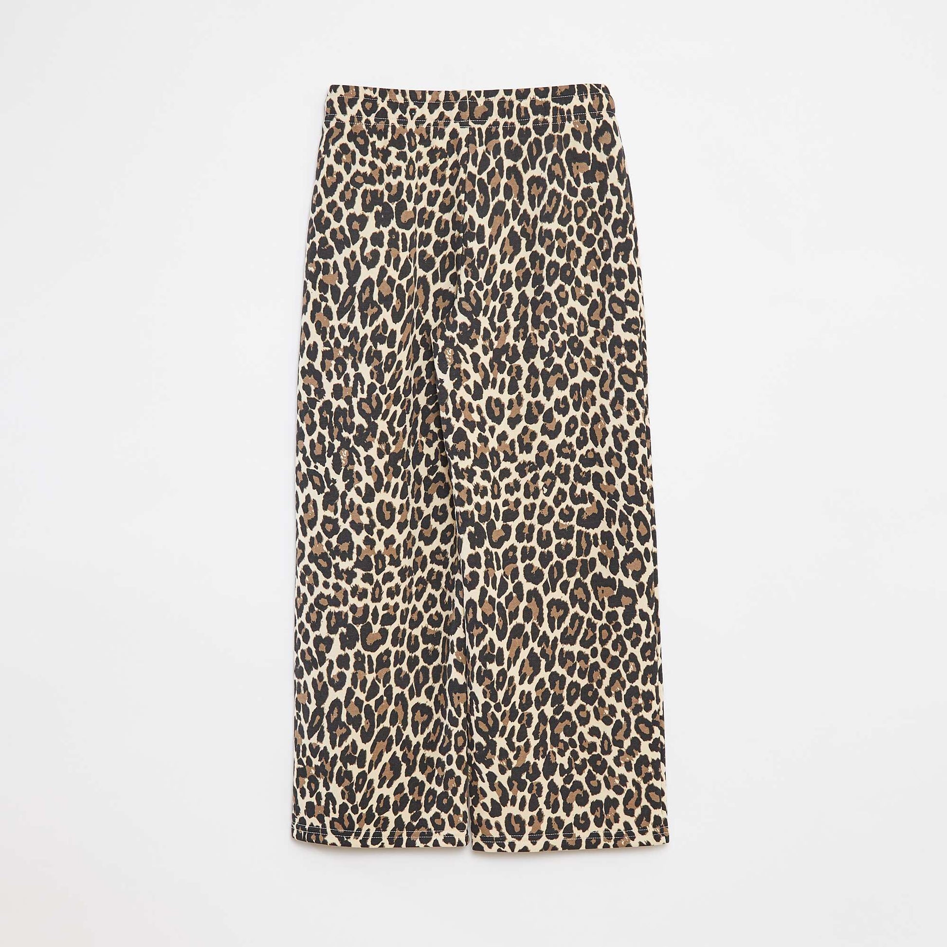 Jogging wide leg avec taille élastiquée BEIGE