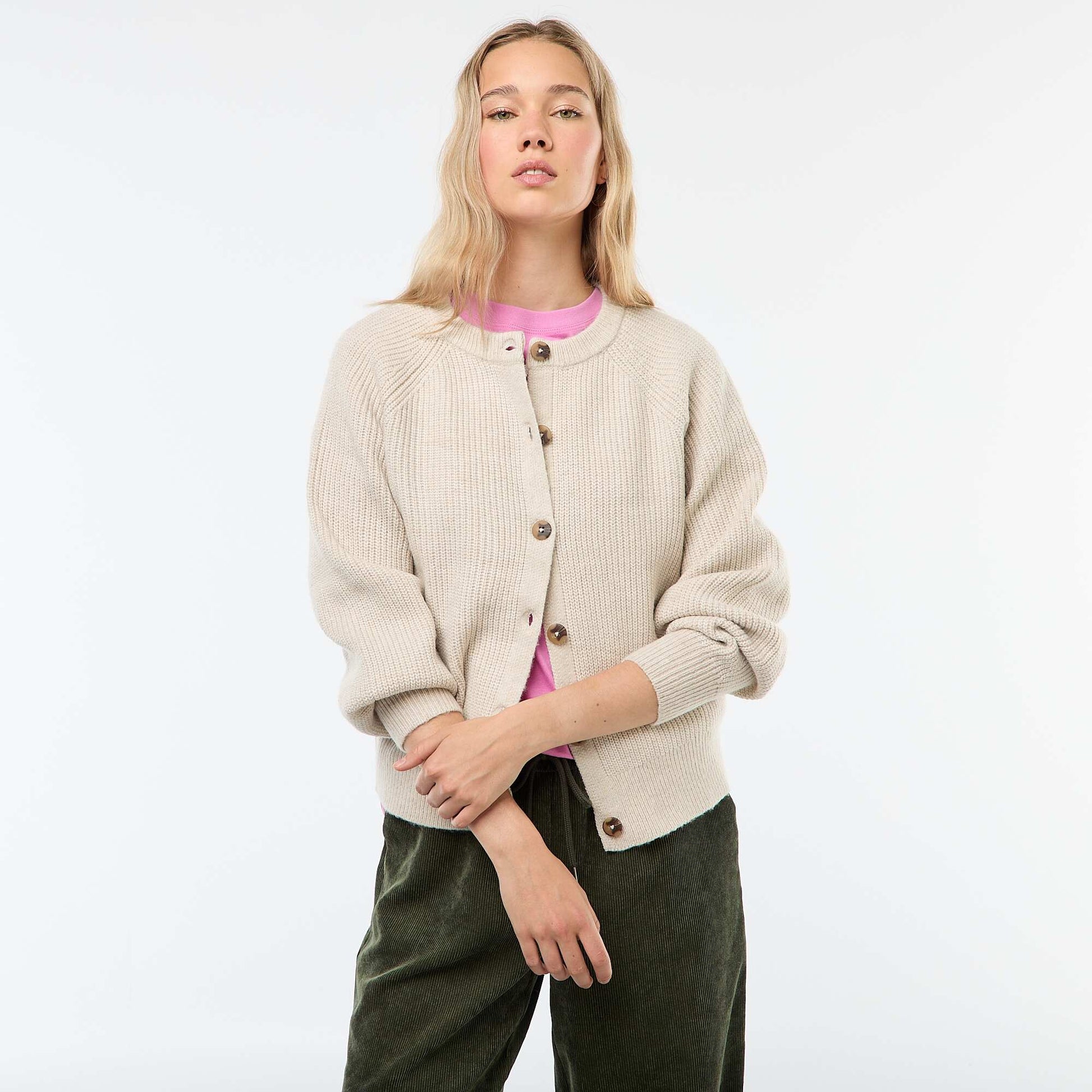 Gilet maille grosse jauge GRIS