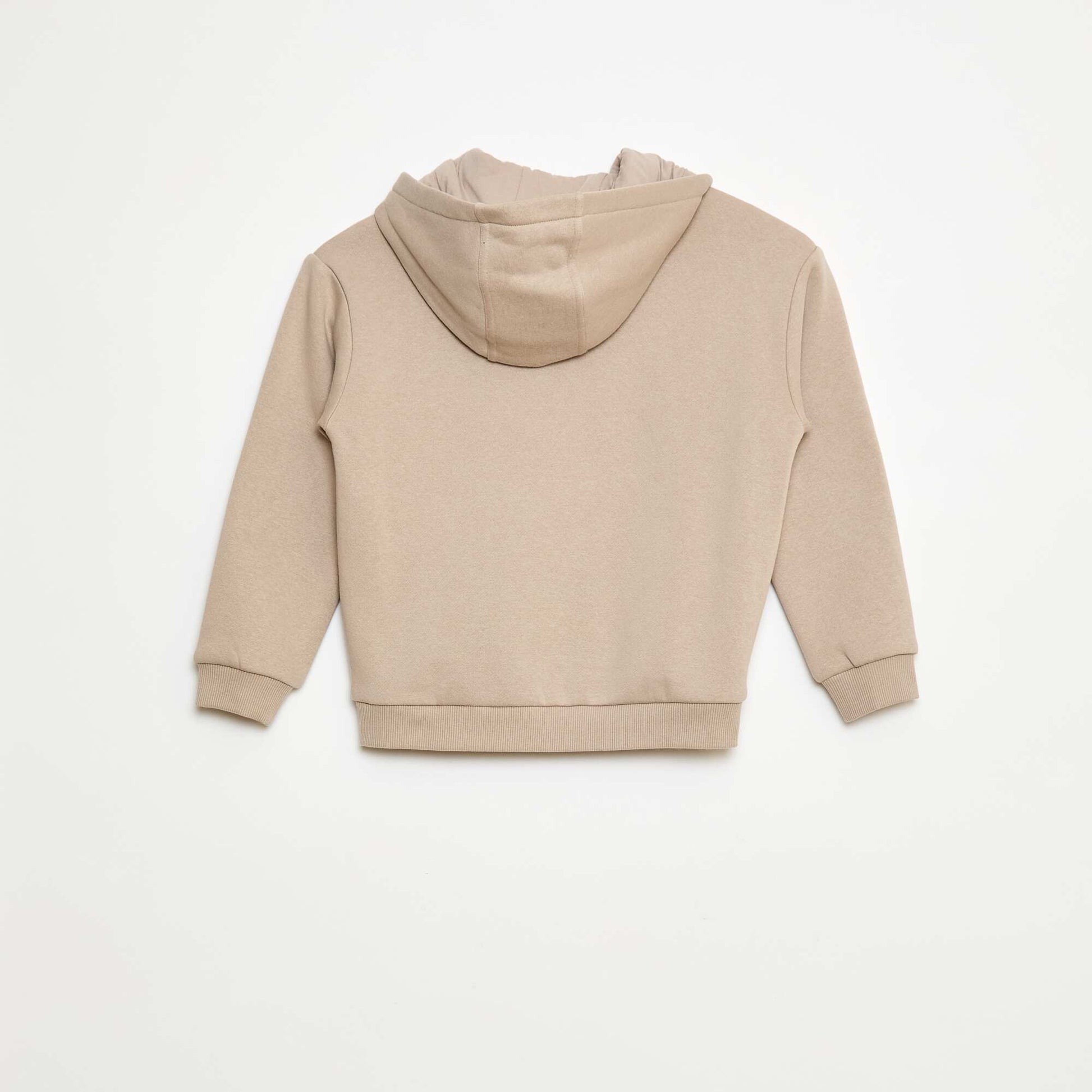 Sweat à capuche imprimé skate BEIGE