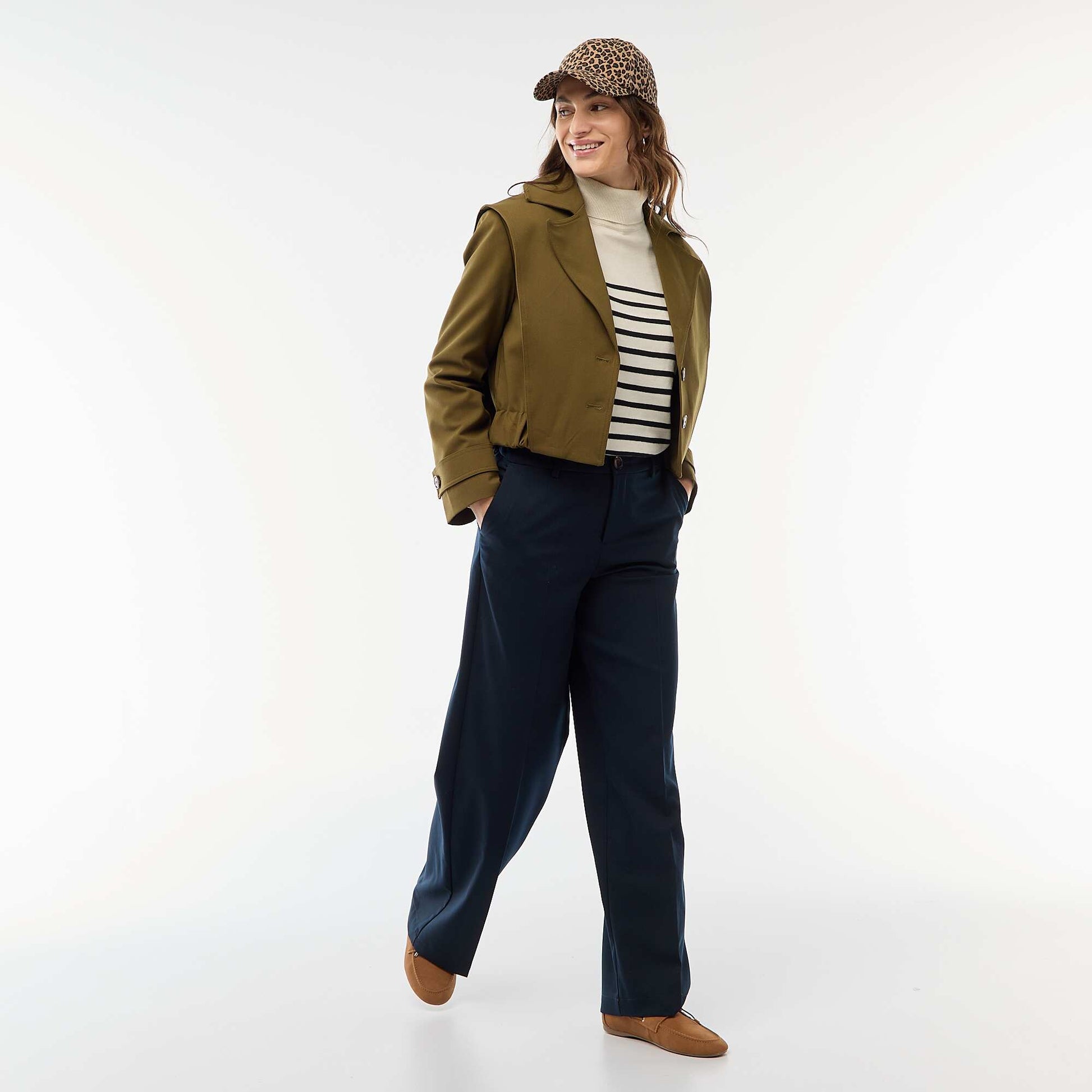 Pull col roulé uni BEIGE