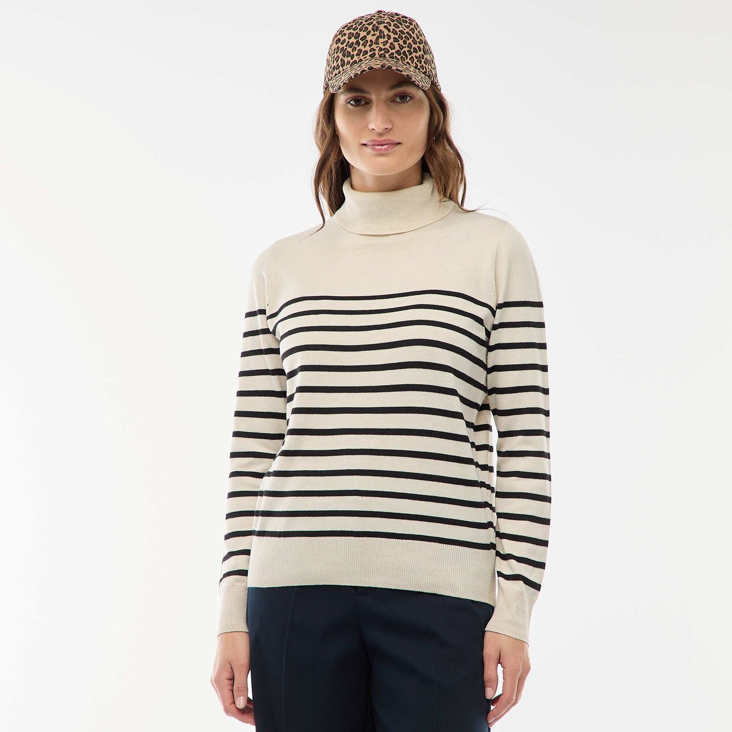 Pull col roulé uni BEIGE