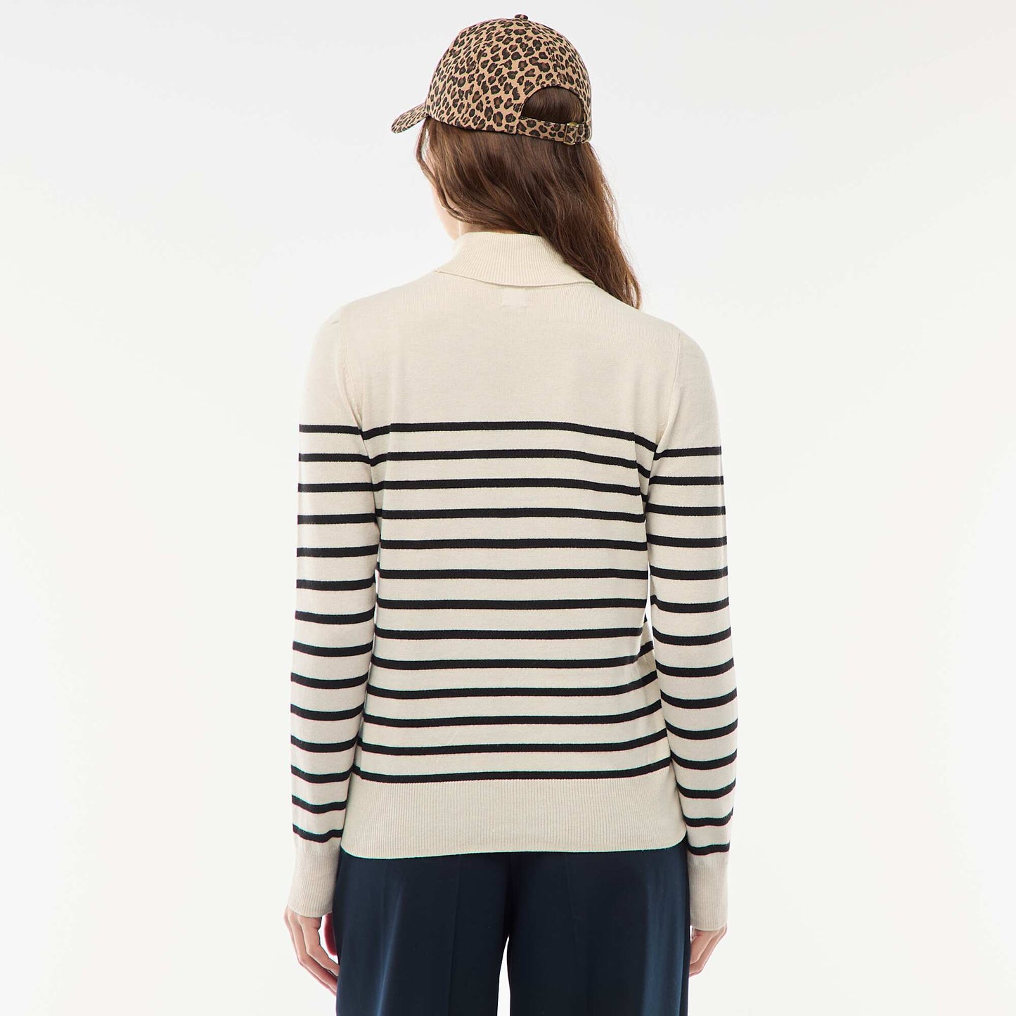 Pull col roulé uni BEIGE