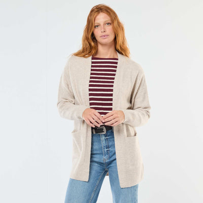Gilet long ouvert BEIGE