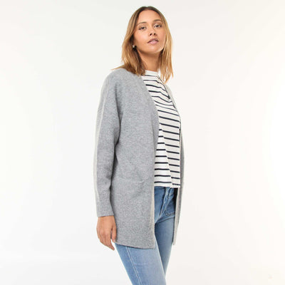 Gilet long ouvert GRIS