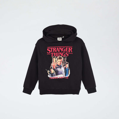 Sweat à capuche polaire 'Suncity' 'Stranger things' NOIR
