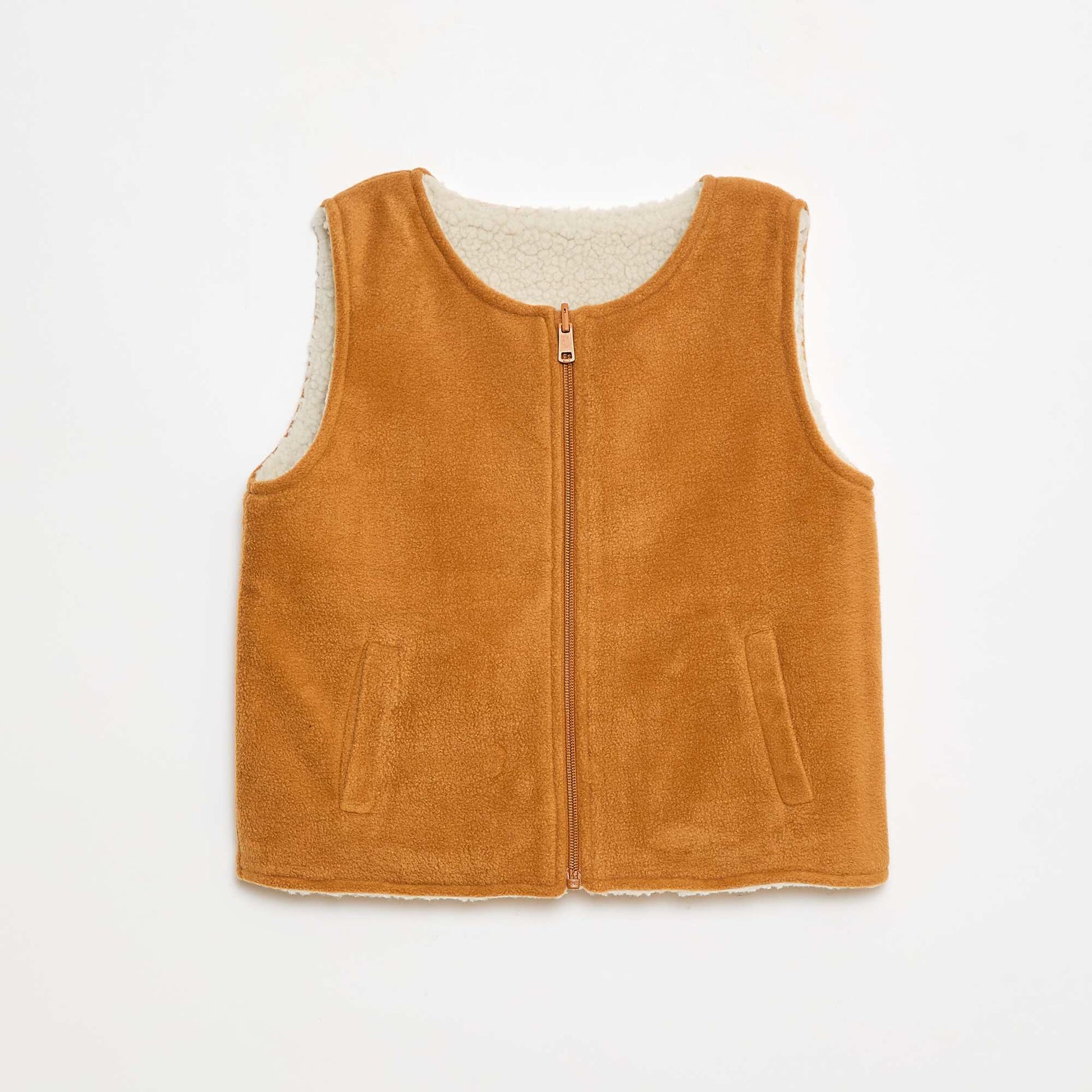 Sweat sans manches réversible MARRON