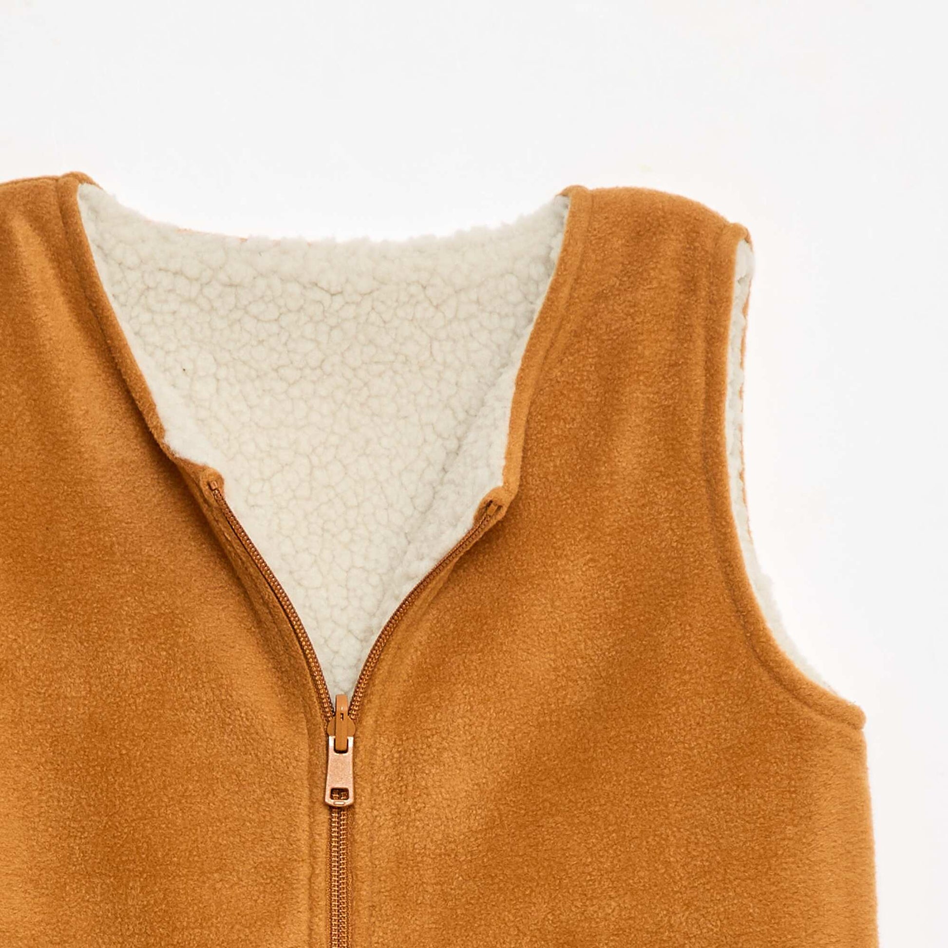 Sweat sans manches réversible MARRON