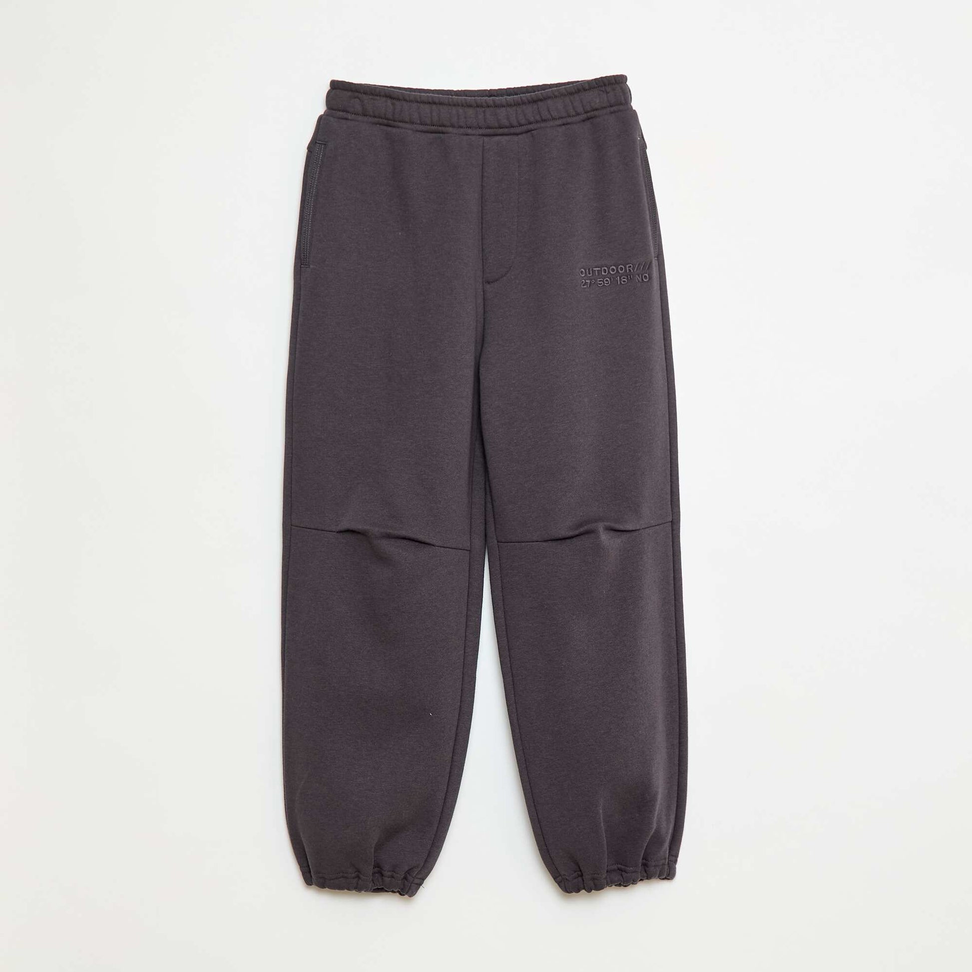 Pantalon jogging avec inscription brodée NOIR