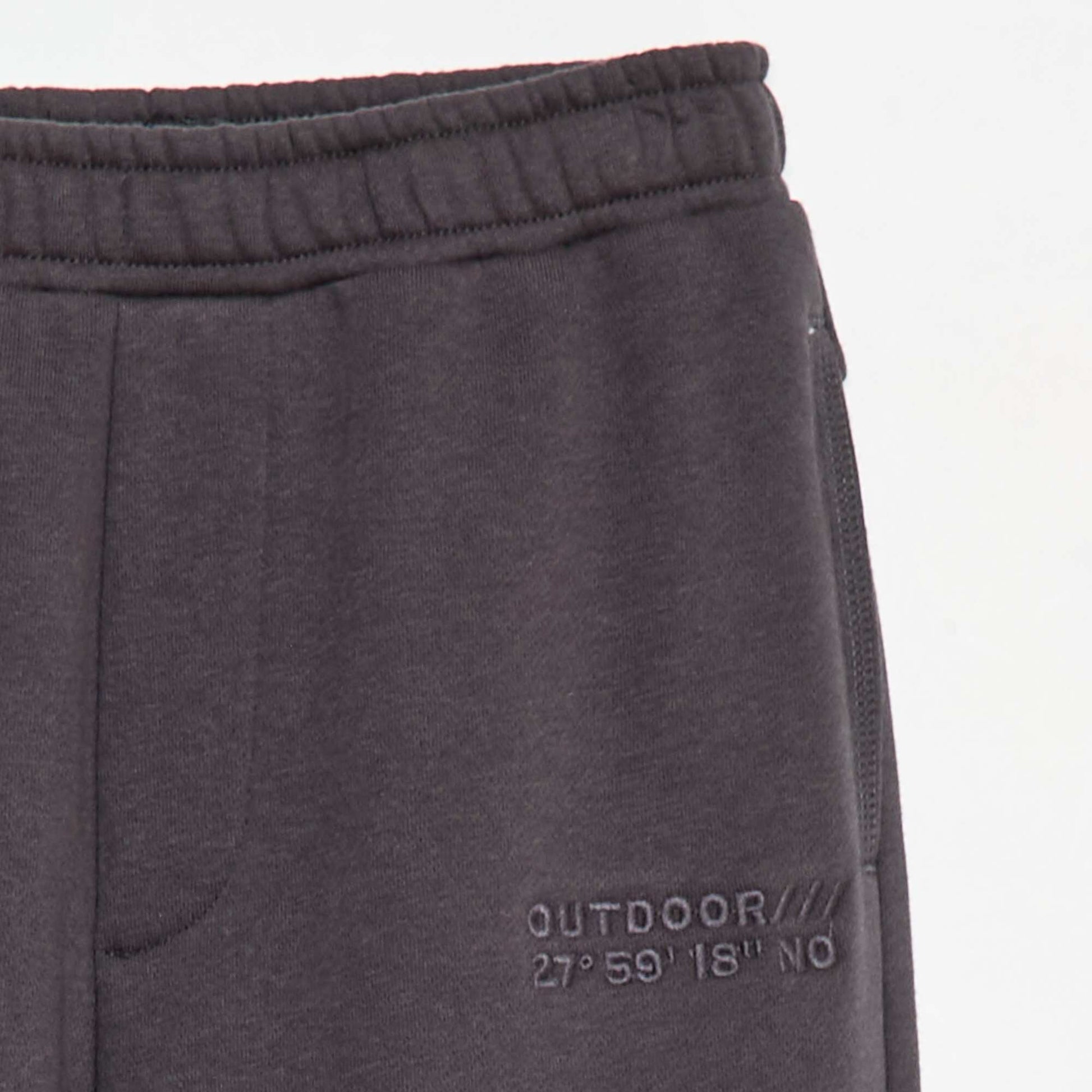 Pantalon jogging avec inscription brodée NOIR