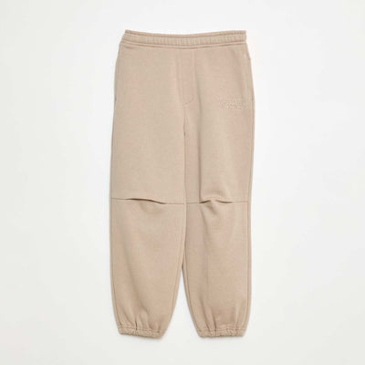 Pantalon jogging avec inscription brodée BEIGE