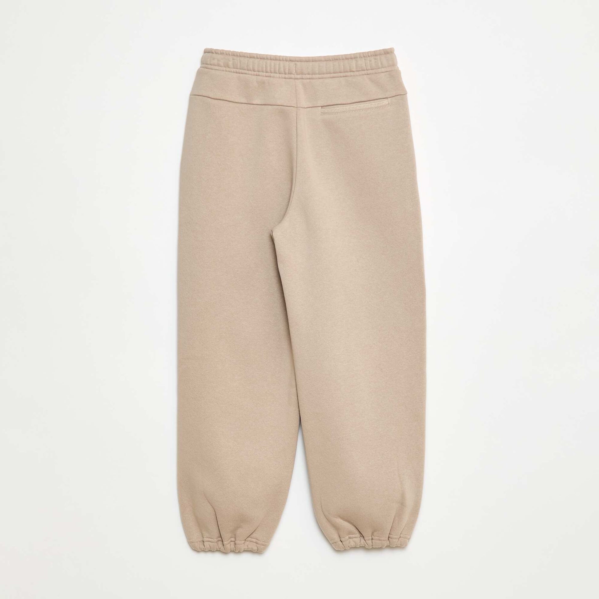 Pantalon jogging avec inscription brodée BEIGE