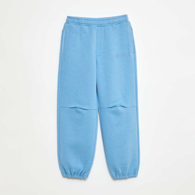 Pantalon jogging avec inscription brodée BLEU