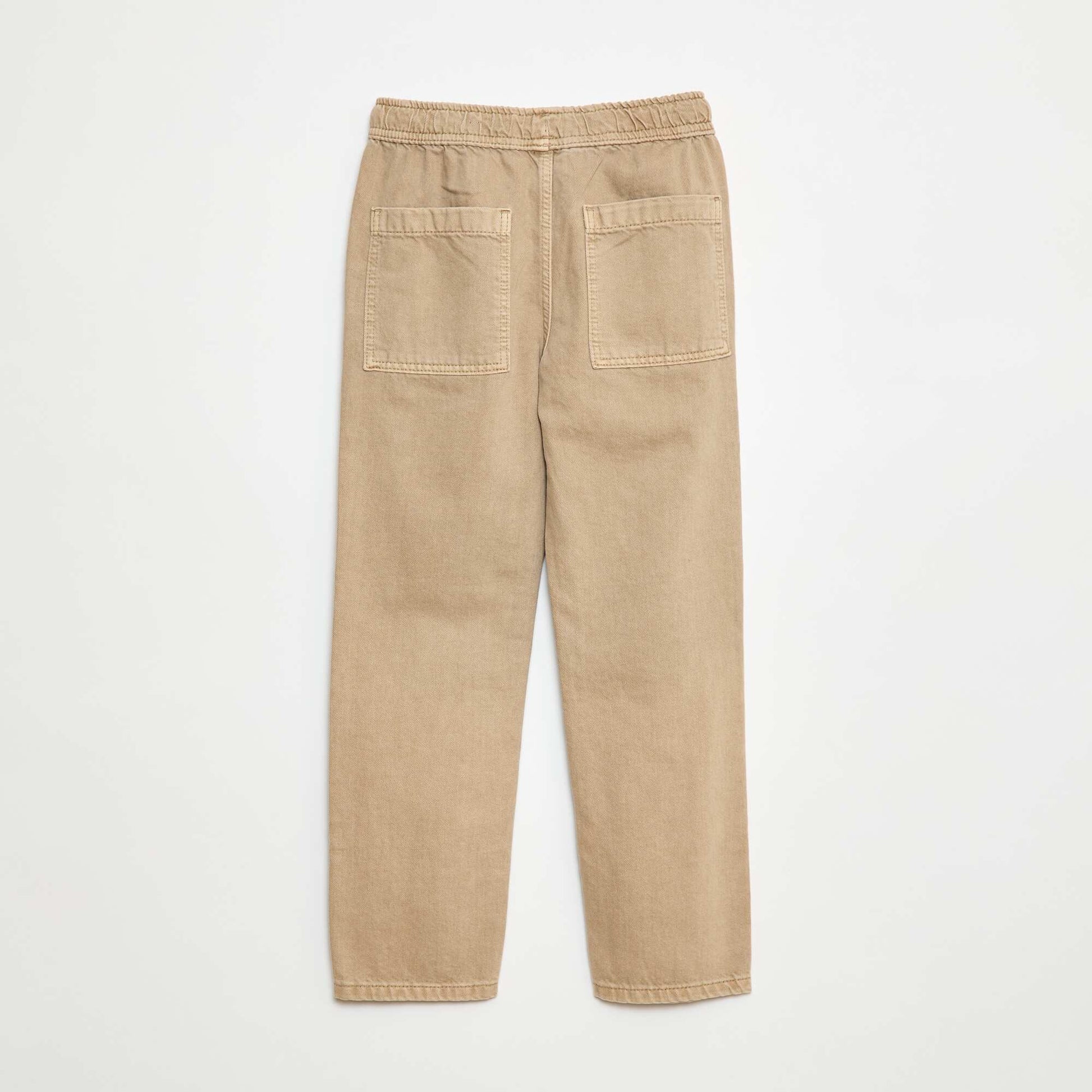 Jean à taille élastiquée BEIGE