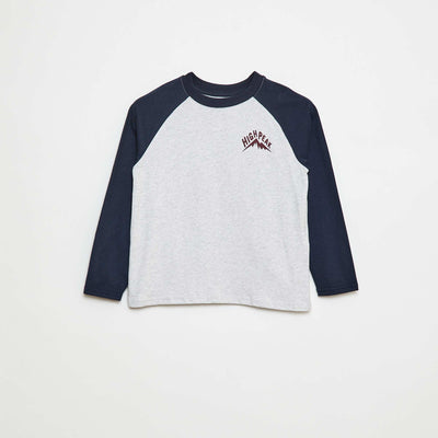 T-shirt à manches raglans BLEU