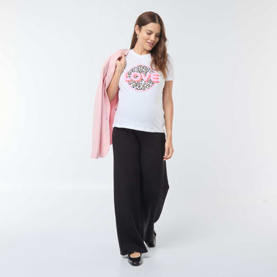 Pantalon de maternité intérieur polaire NOIR